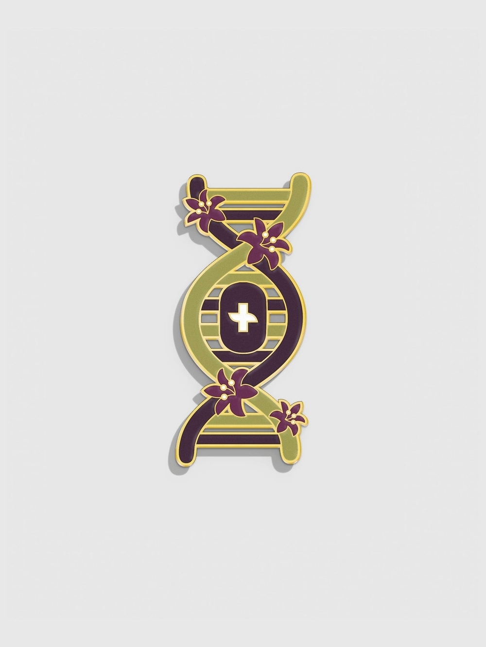 FIGS V Coterie  FLORAL DNA ENAMEL PIN.